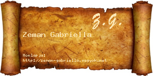 Zeman Gabriella névjegykártya